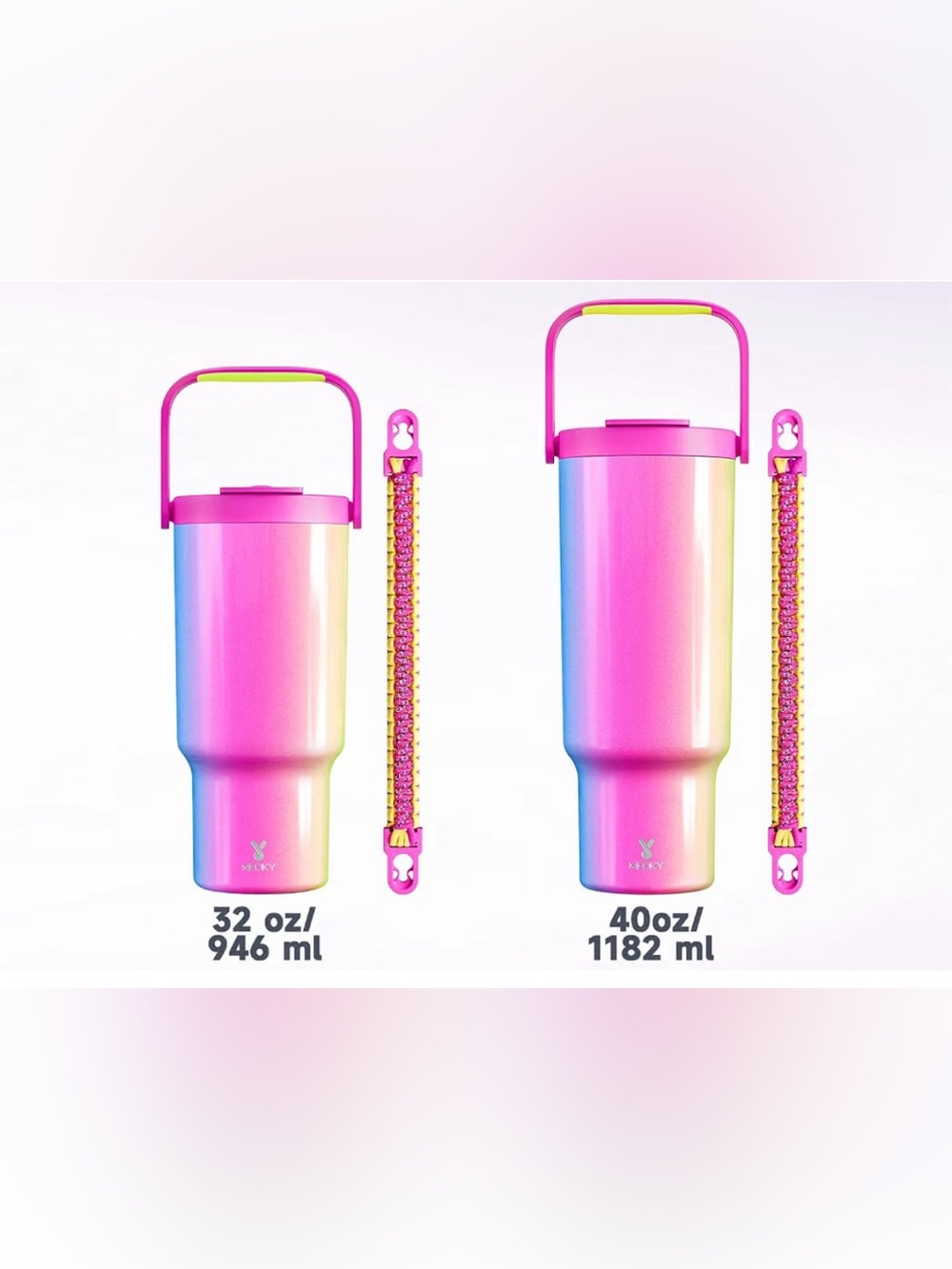 3 paracord handles for Meoky brand tumblers - Picture 3 of 3